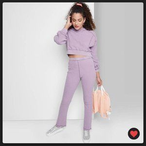 Purple High-Rise Waffle Flare Pants (Wild Fable from Target)